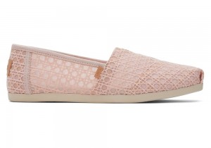 Toms Ballet Basket Weave Spitze Rosa | 4325OYJBU