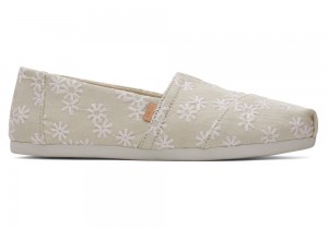 Toms Embroidered Floral Weiß | 5037KAGZL