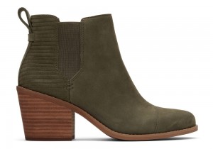 Toms Everly Olive Nubuk Absatz Olivgrün | 1879YORPZ