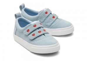 Toms Fenix Denim Hearts Double Riemen Toddler Blau | 5237OPNLG