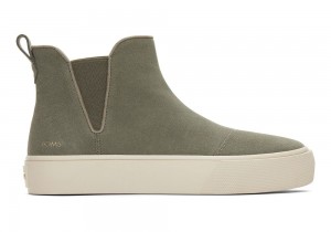 Toms Fenix Plattform Chelsea Vetiver Wildleder Grau | 1786DCVSM