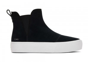 Toms Fenix Plattform Chelsea Wildleder Schwarz | 7659KEDAX