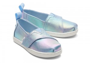 Toms Iridescent Toddler Shoe Silber | 4163JZTUX