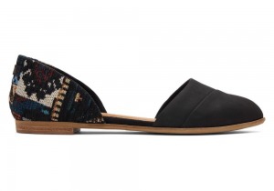 Toms Jutti D'Orsay Global Woven Schwarz | 9364RNBKU