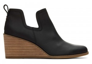 Toms Kallie Leder Wedge Schwarz | 3810ZARSB