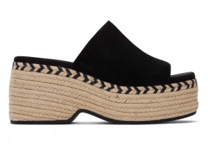 Toms Laila Mule Wildleder Schwarz | 4510VKMFB