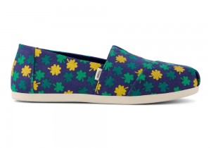 Toms Lucky Shimmer Clovers Blau | 7540JIPXT