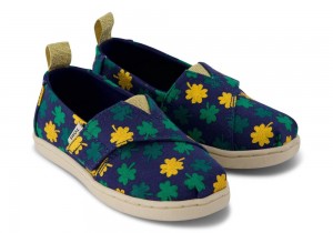 Toms Lucky Shimmer Clovers Toddler Shoe Blumen | 3704RJDHT