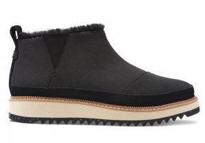 Toms Marlo Wasser Resistant Faux Fur Schwarz | 1482IQYPS