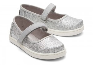 Toms Mary Jane Toddler Shoe Silber | 6401RKSAO