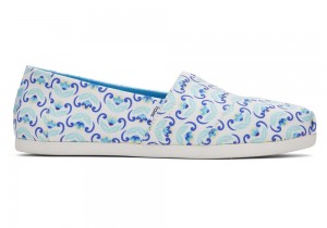 Toms Mediterranean Flowers Blau Navy | 6412PMYHL