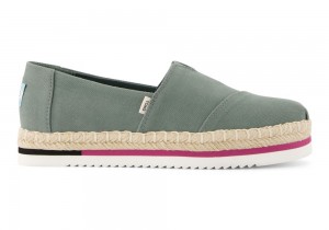 Toms Plattform Rope Olive Grün | 9630YLEDS