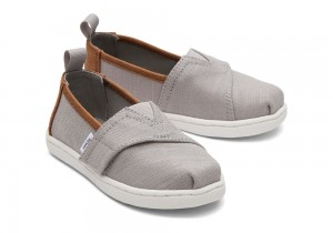 Toms Recycled Baumwoll Toddler Shoe Tiefesgrau Dunkelbraun | 8936HQPSE