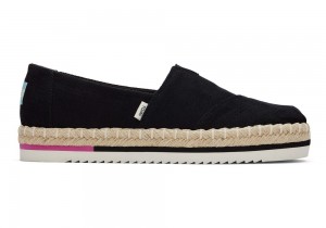 Toms Rope Plattform Schwarz | 0367NZGYQ