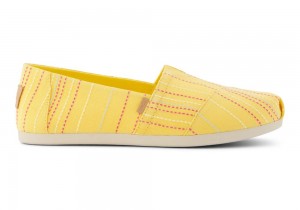 Toms Stitched Stripes Gelb | 7094CIAER