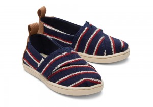 Toms Stripes Toddler Shoe Navy | 3598UDEYH