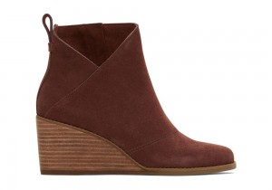 Toms Sutton Chestnut Wildleder Wedge Braun | 7039YZKQD