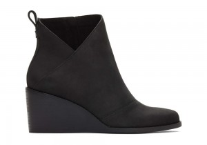 Toms Sutton Leder Wedge Schwarz | 1930YOCVJ