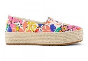 Toms Valencia Painted Floral Plattform Blumen | 7620COEUF