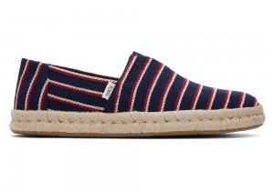 Toms Woven Stripes Rope 2.0 Navy | 9712XNUDQ