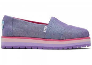 Toms Youth Alp Plattform Glimmer Kids Shoe Lila | 1253OGSEF