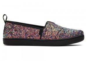 Toms Youth Glitter Kids Shoe Schwarz | 1053SZWAP