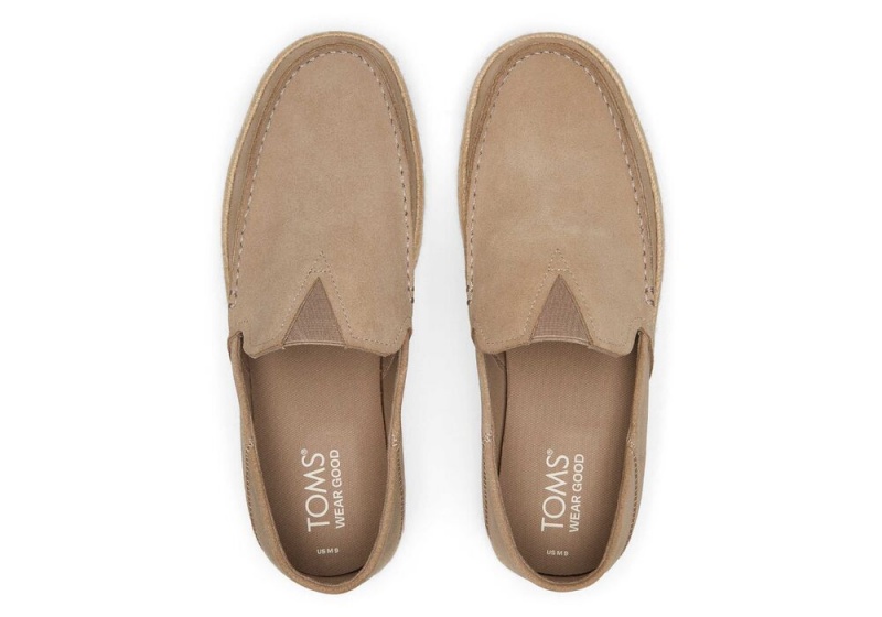 Toms Alonso Taupe Wildleder Rope Loafer Tiefesgrau | 3517VARQS