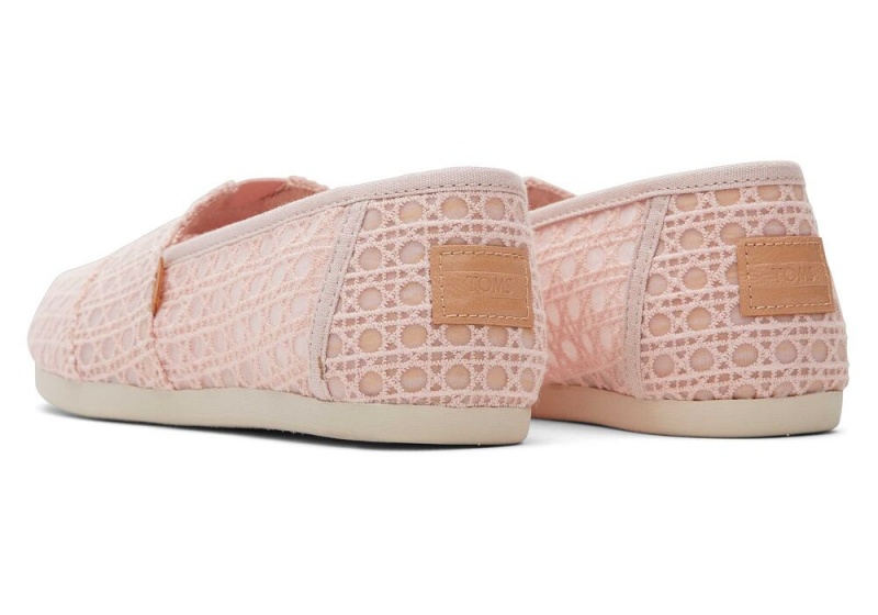 Toms Ballet Basket Weave Spitze Rosa | 4325OYJBU