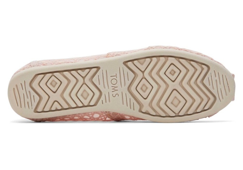 Toms Ballet Basket Weave Spitze Rosa | 4325OYJBU