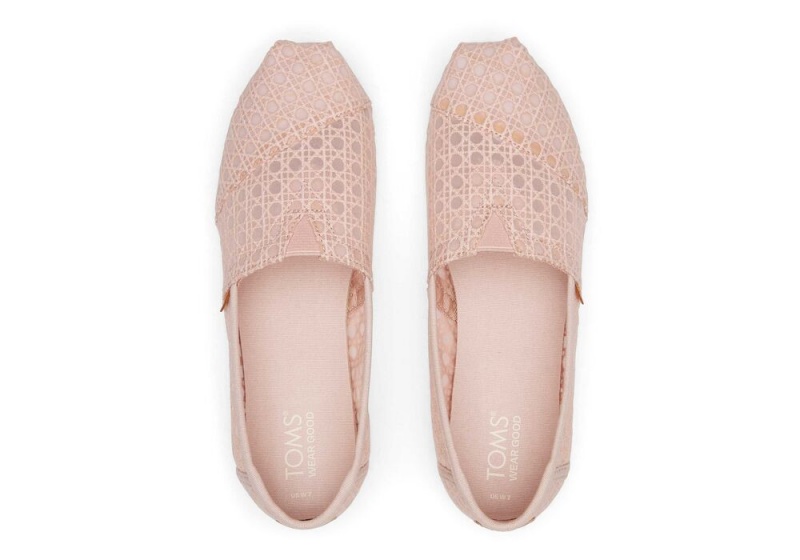 Toms Ballet Basket Weave Spitze Rosa | 4325OYJBU