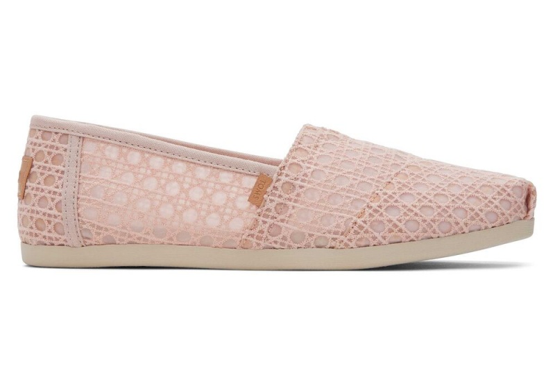 Toms Ballet Basket Weave Spitze Rosa | 4325OYJBU