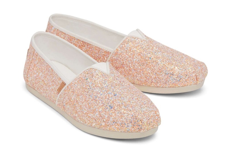 Toms Beige Chunky Glitter Beige | 6187GDRYJ