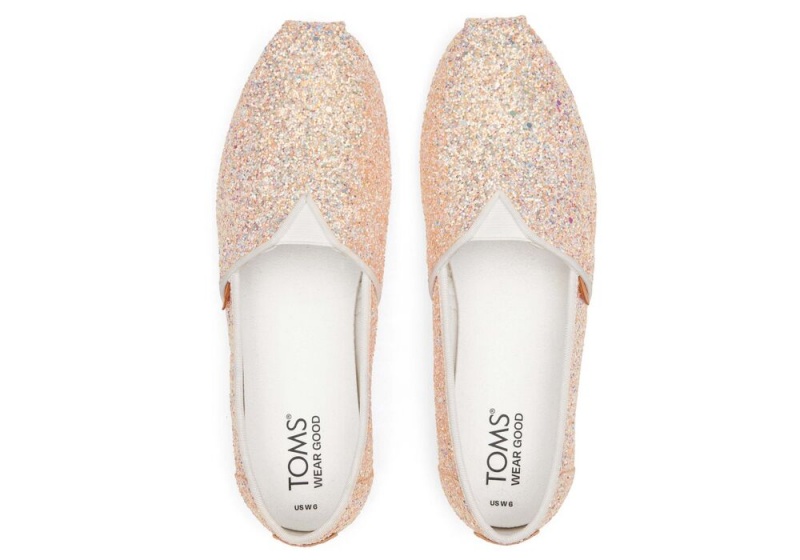 Toms Beige Chunky Glitter Beige | 6187GDRYJ