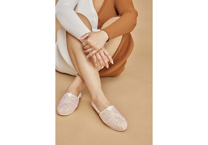 Toms Beige Chunky Glitter Beige | 6187GDRYJ