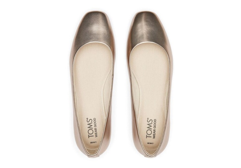 Toms Briella Leder Metal Gold | 8326QSDBH