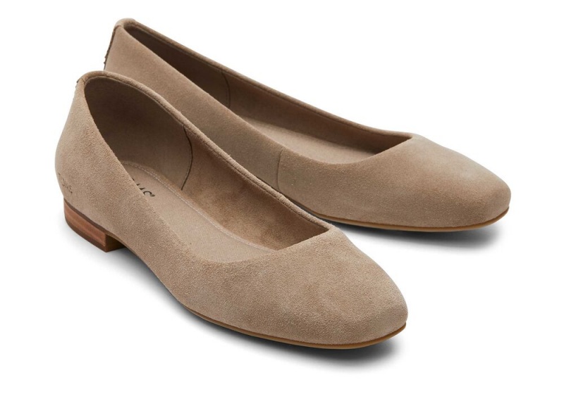 Toms Briella Taupe Wildleder Silber | 2378QBNFX