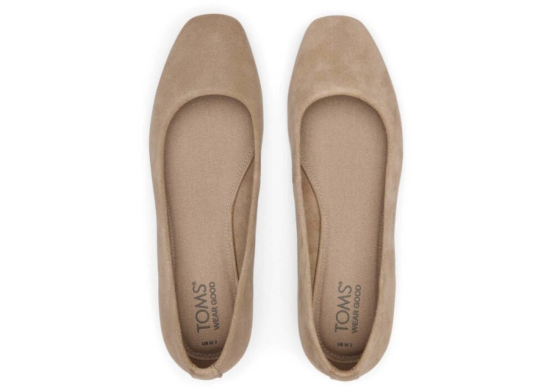 Toms Briella Taupe Wildleder Silber | 2378QBNFX