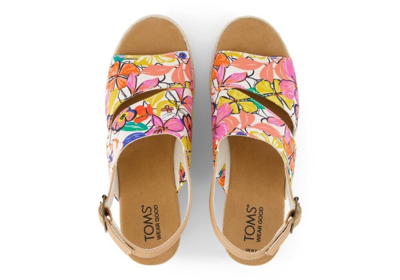 Toms Claudine Painted Floral Blumen | 4907TUGQS