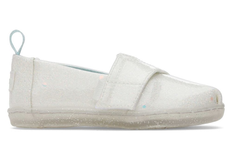 Toms Confetti Glitter Toddler Shoe Weiß | 6705VTALB