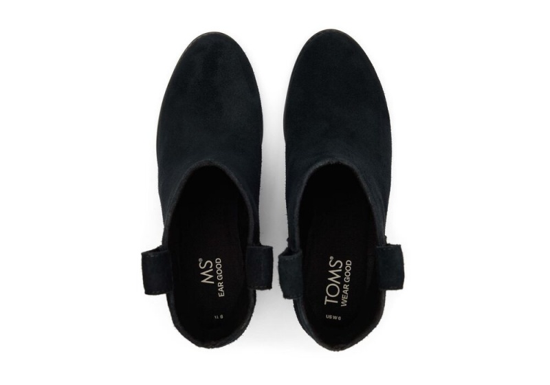 Toms Constance Wildleder Absatz Schwarz Schwarz | 7425FPYZX