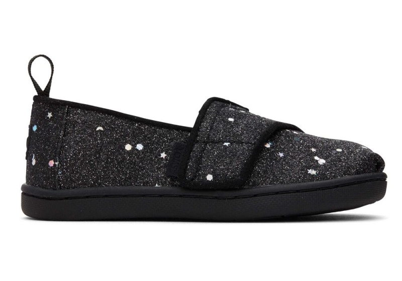 Toms Cosmic Glitter Toddler Shoe Schwarz | 9087AUJOQ