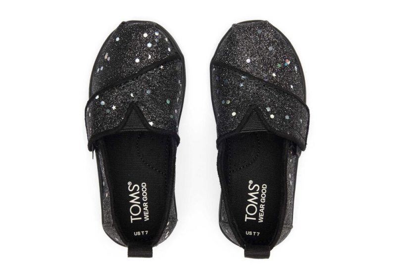 Toms Cosmic Glitter Toddler Shoe Schwarz | 9087AUJOQ