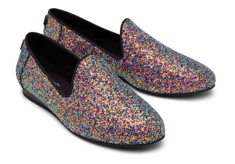 Toms Darcy Chunky Glitter Schwarz | 4297VXYUK