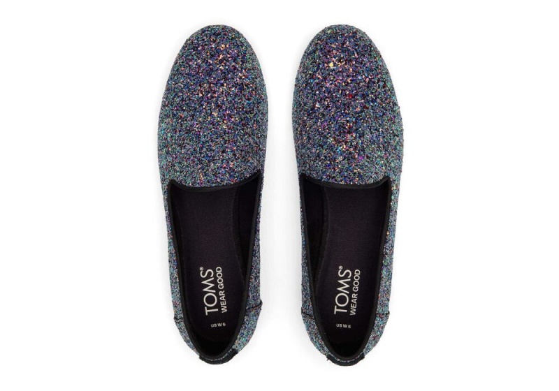 Toms Darcy Chunky Glitter Schwarz | 4297VXYUK