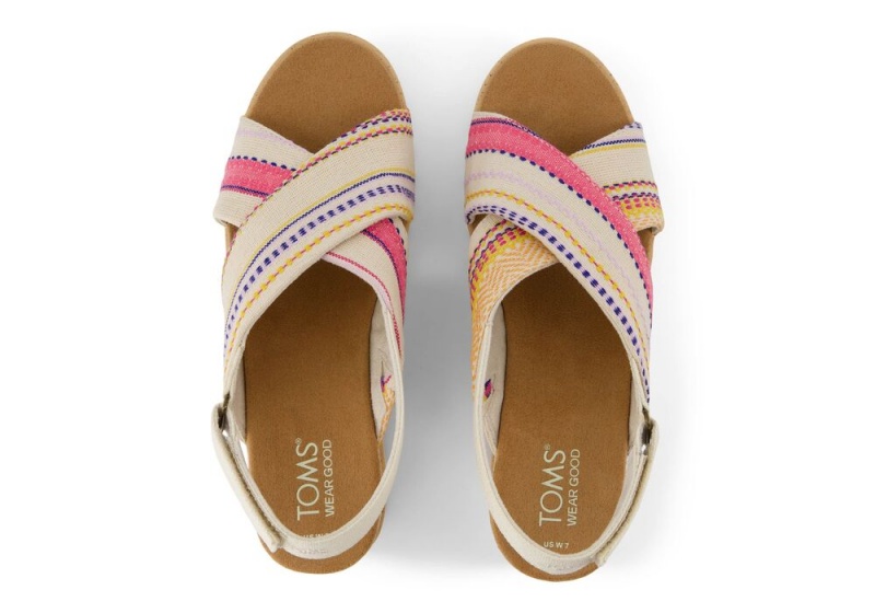 Toms Diana Crossover Fuchsia Stripes Fuchsie | 2840CFNKD