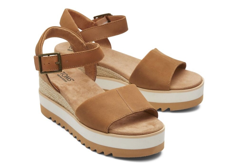 Toms Diana Tan Leder Braun | 0768BVIYW