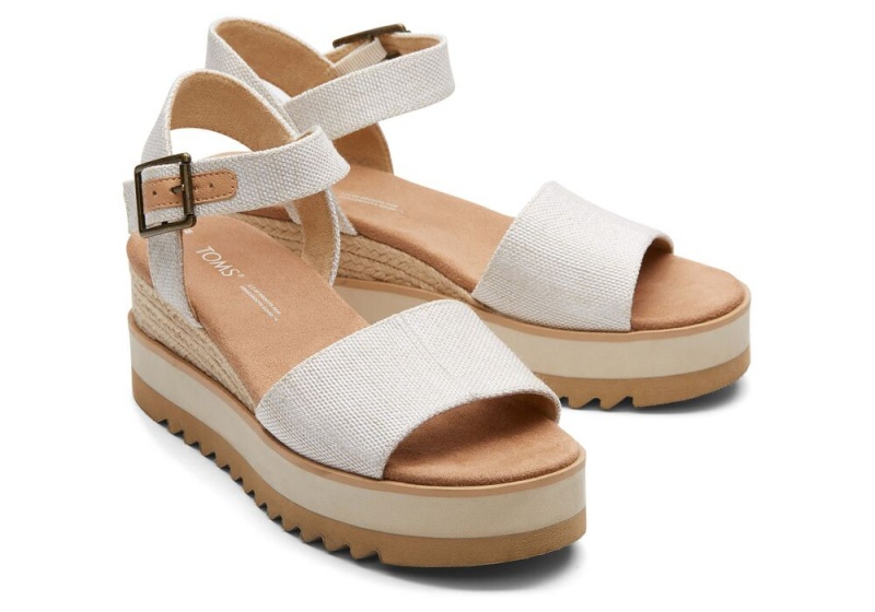 Toms Diana Wedge Weite Beige | 0713EJYUP