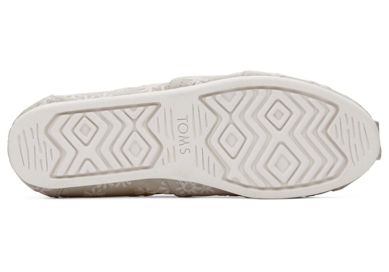 Toms Embroidered Floral Weiß | 5037KAGZL