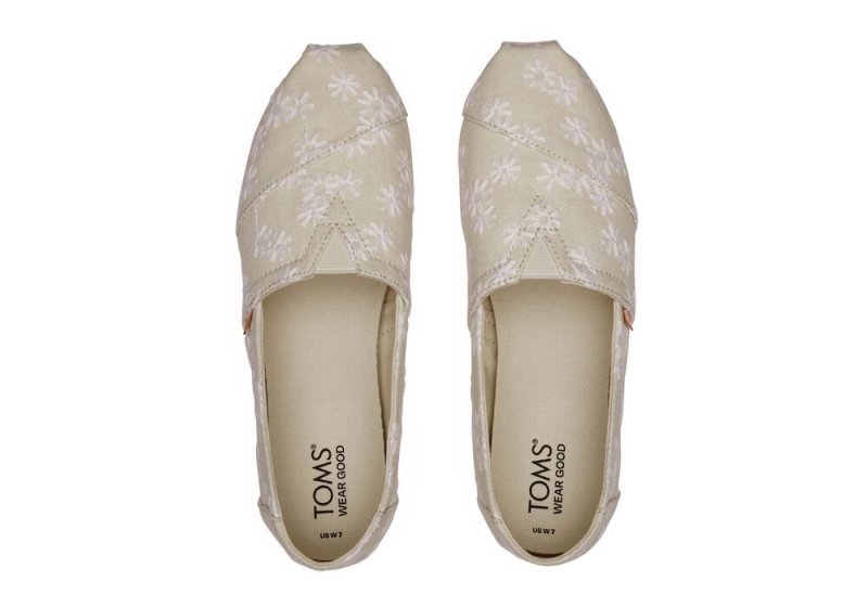 Toms Embroidered Floral Weiß | 5037KAGZL