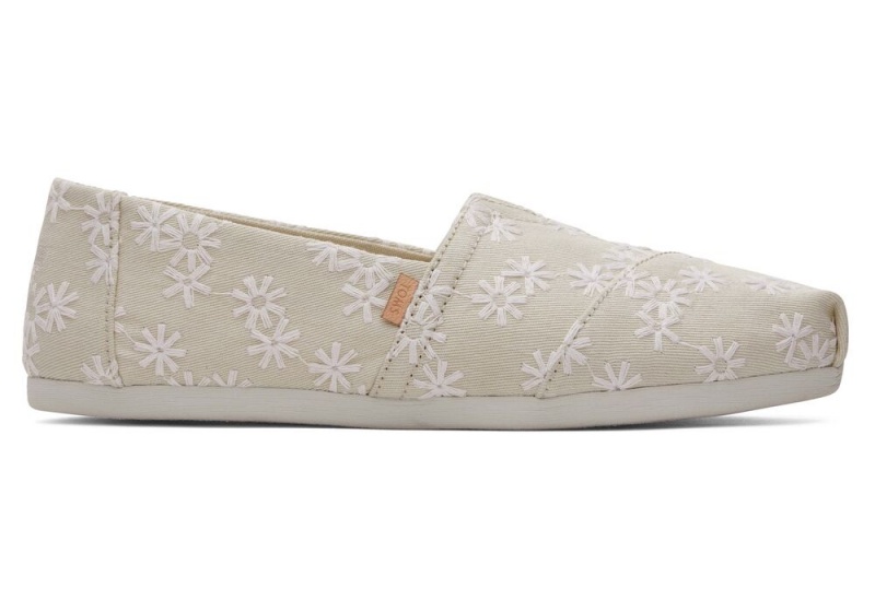 Toms Embroidered Floral Weiß | 5037KAGZL